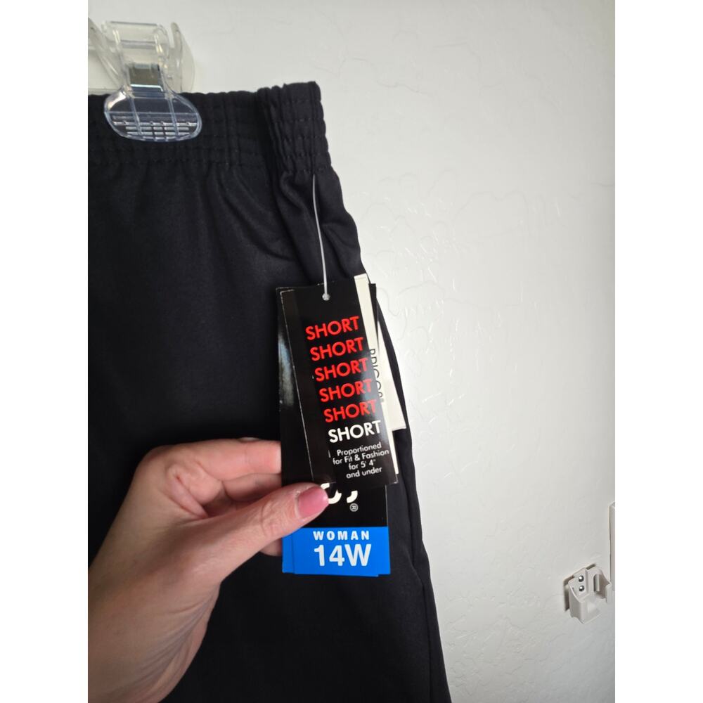 Briggs Pants NWT Black pockets size 14 w elastic waist pockets - Picture 3 of 6